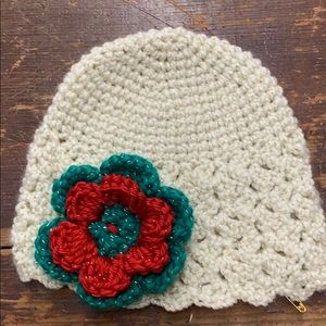 Baby hand knit hat